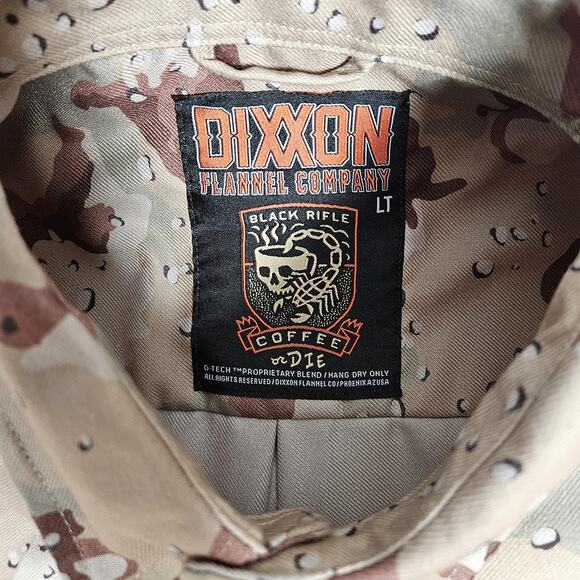 Dixxon Flannel Shirt Mens LT Black Rifle Coffee Chocolate Chip Desert Camo - Picture 3 of 10